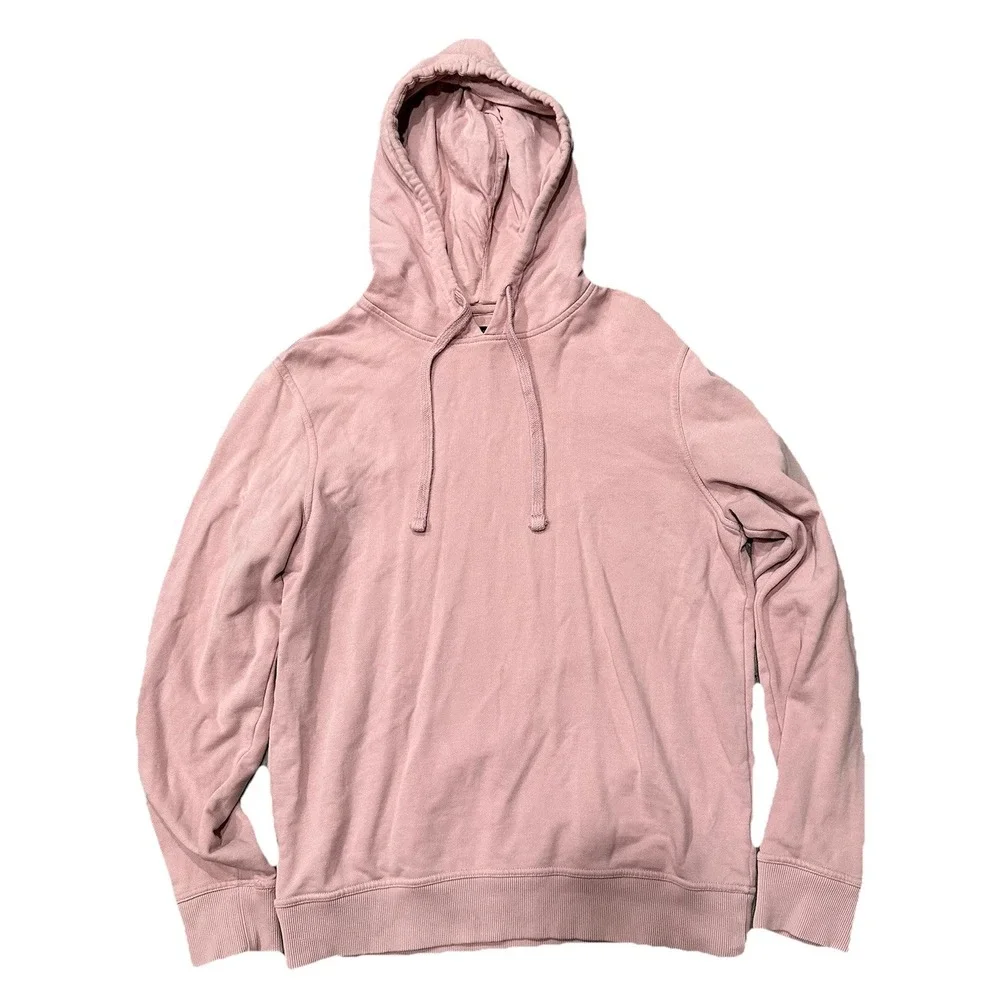 Banana Republic Hoodie Men's Medium Salmon Organic Cotton Heavyweight‎ Hoodie